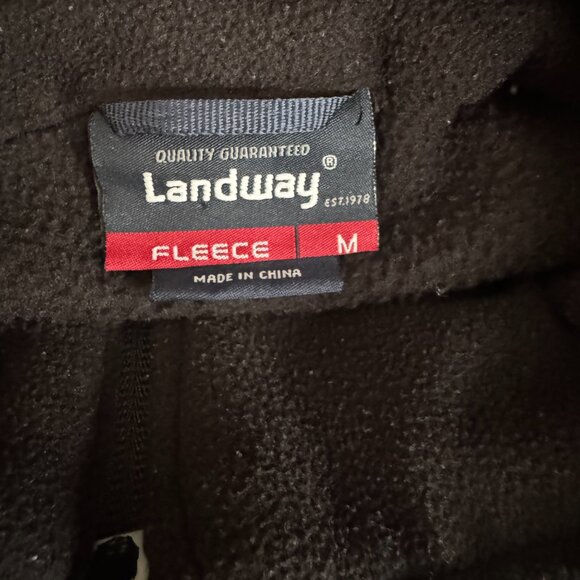 Landway Black Zip-Up Fleece w/OCEAN CITY in White Embroidered Letters Medium - Picture 13 of 13
